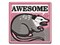 Awesome Possum Opossum Multi-Color Embroidered Iron-On or Hook & Loop Patch Applique